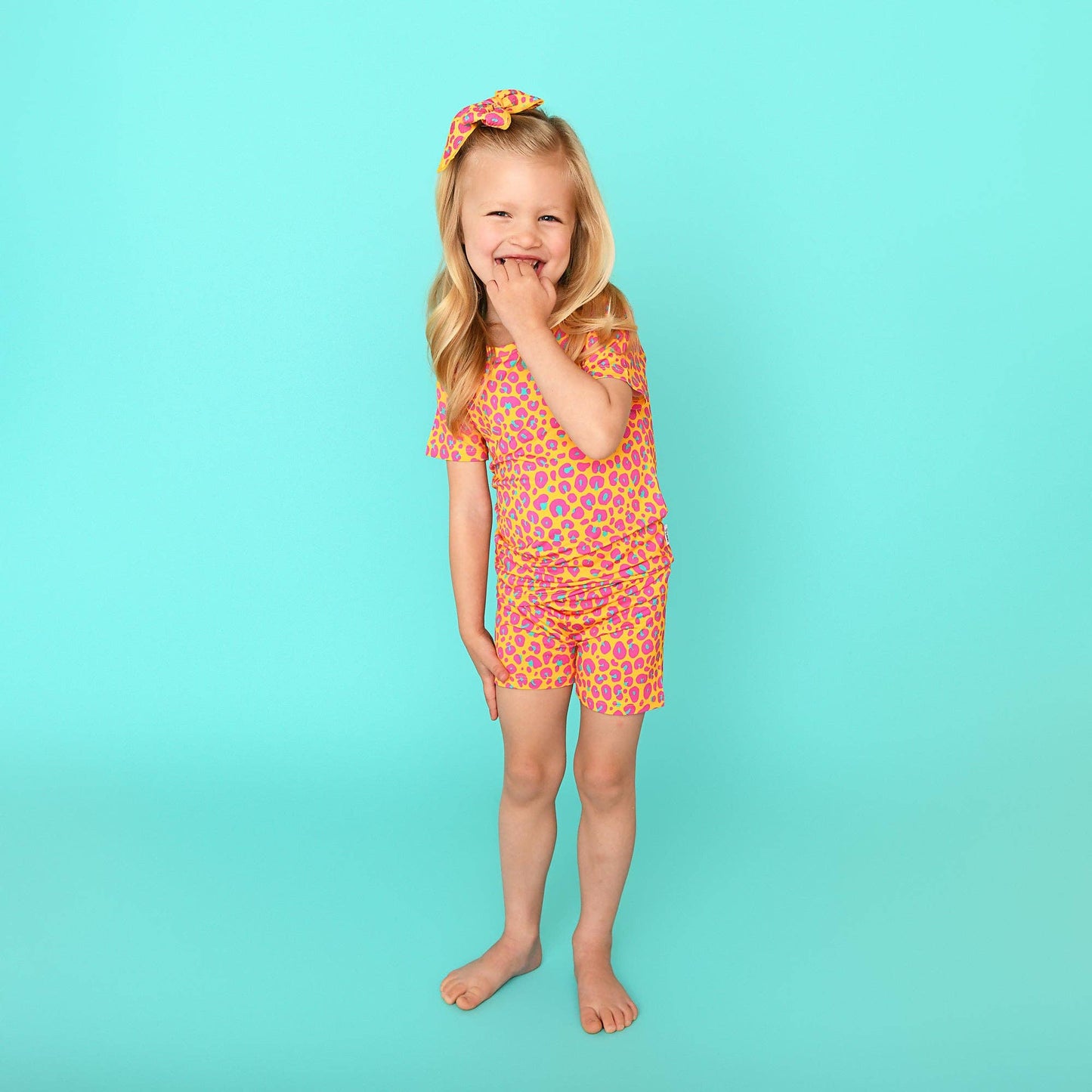 Kelly Leopard TWO PIECE - SHORTS Bamboo Outfit Kids Clothes