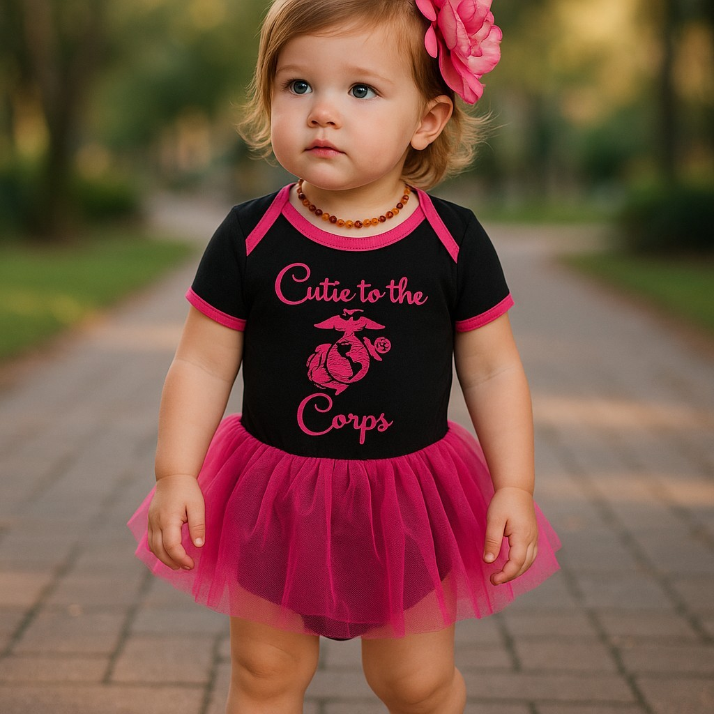 Marine Girl "Cutie to the Corps" Tutu Baby Bodysuit