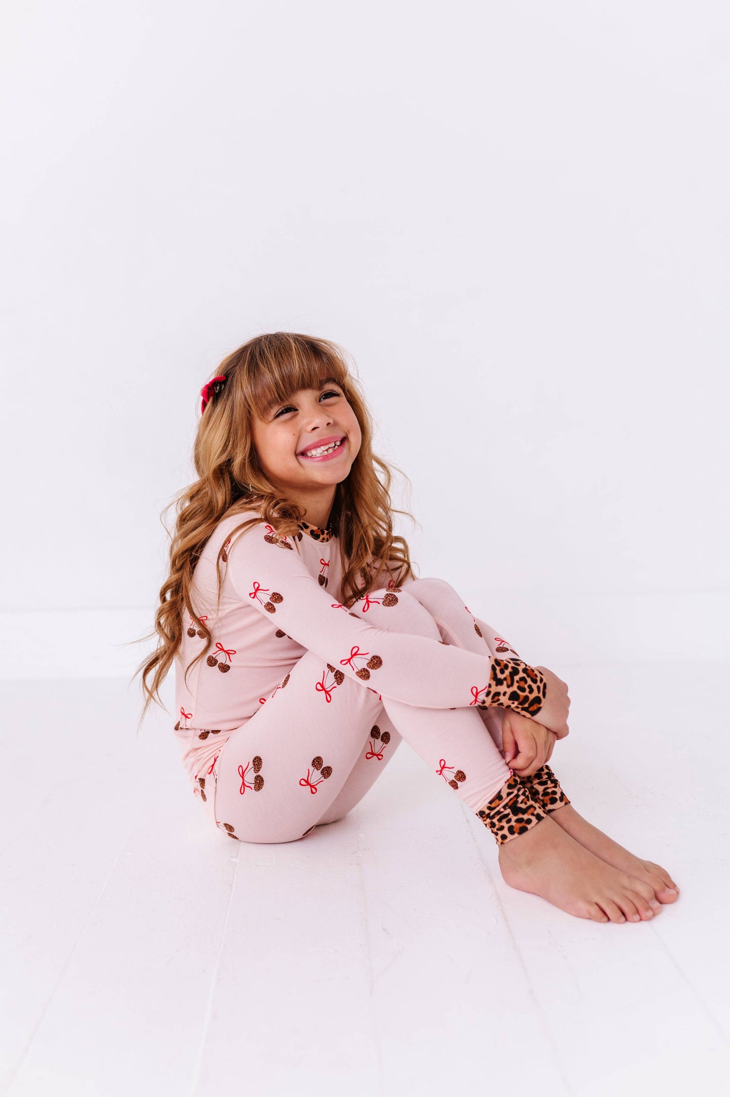 Leopard Love Valentine Kids Pajamas