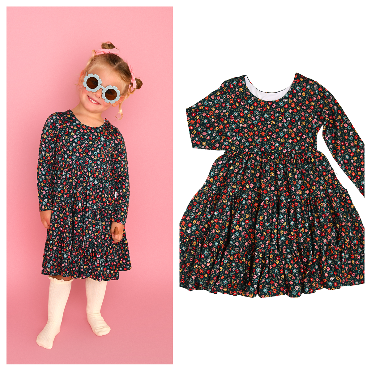 Isabelle SWING DRESS Bamboo Floral Kids Clothing Outfit