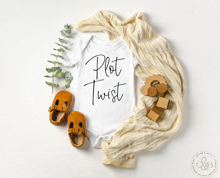 Plot Twist Pregnancy Announcement Onesie