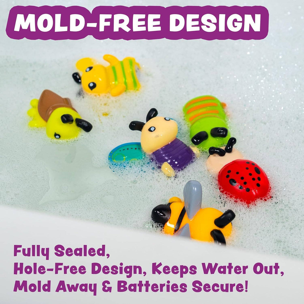 Tub Works® Bugs™ Light Up Bath Toys, 6 Pack