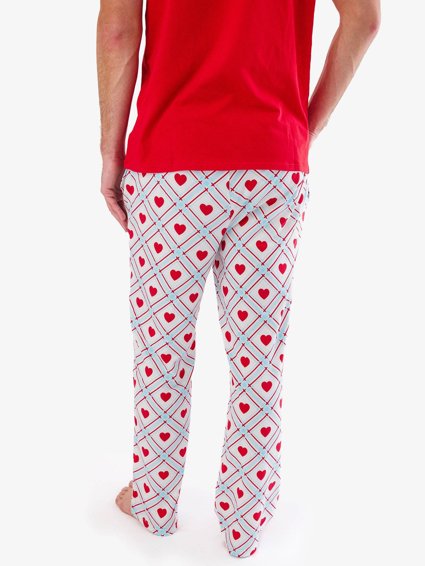 SoftSnooze™ Adult Cotton Modal Blue Sweetheart Plaid Pajama Pants