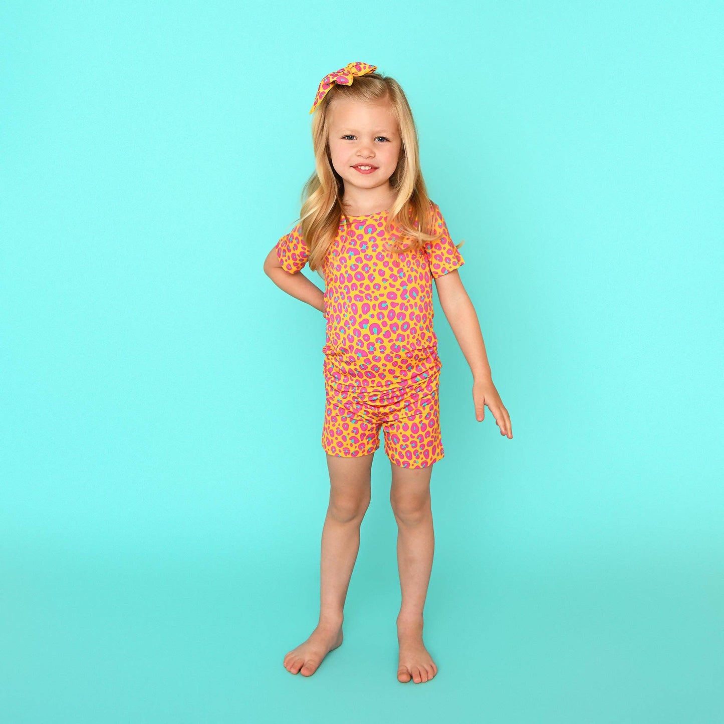 Kelly Leopard TWO PIECE - SHORTS Bamboo Outfit Kids Clothes