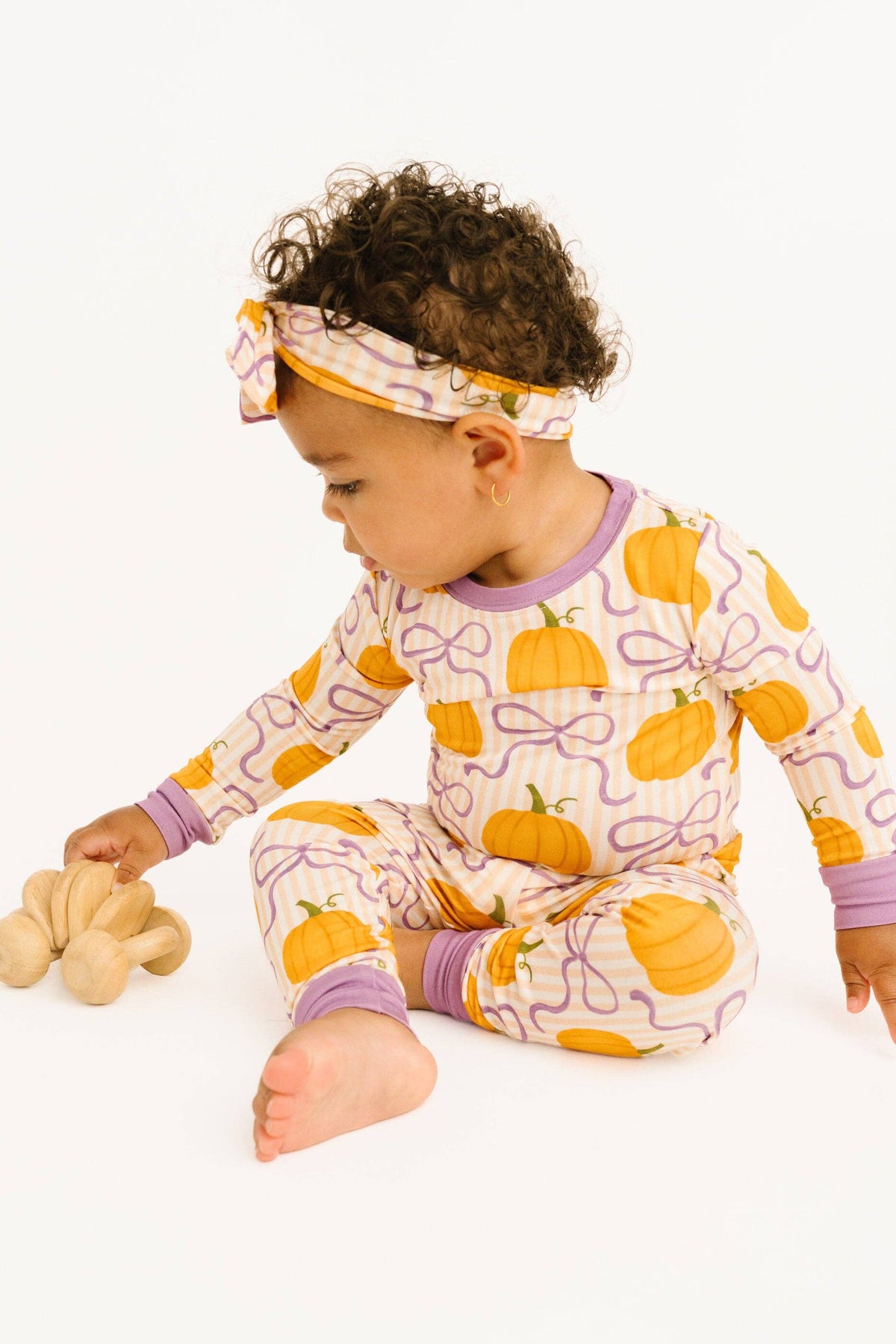 Pumpkin & Bows Bamboo Set