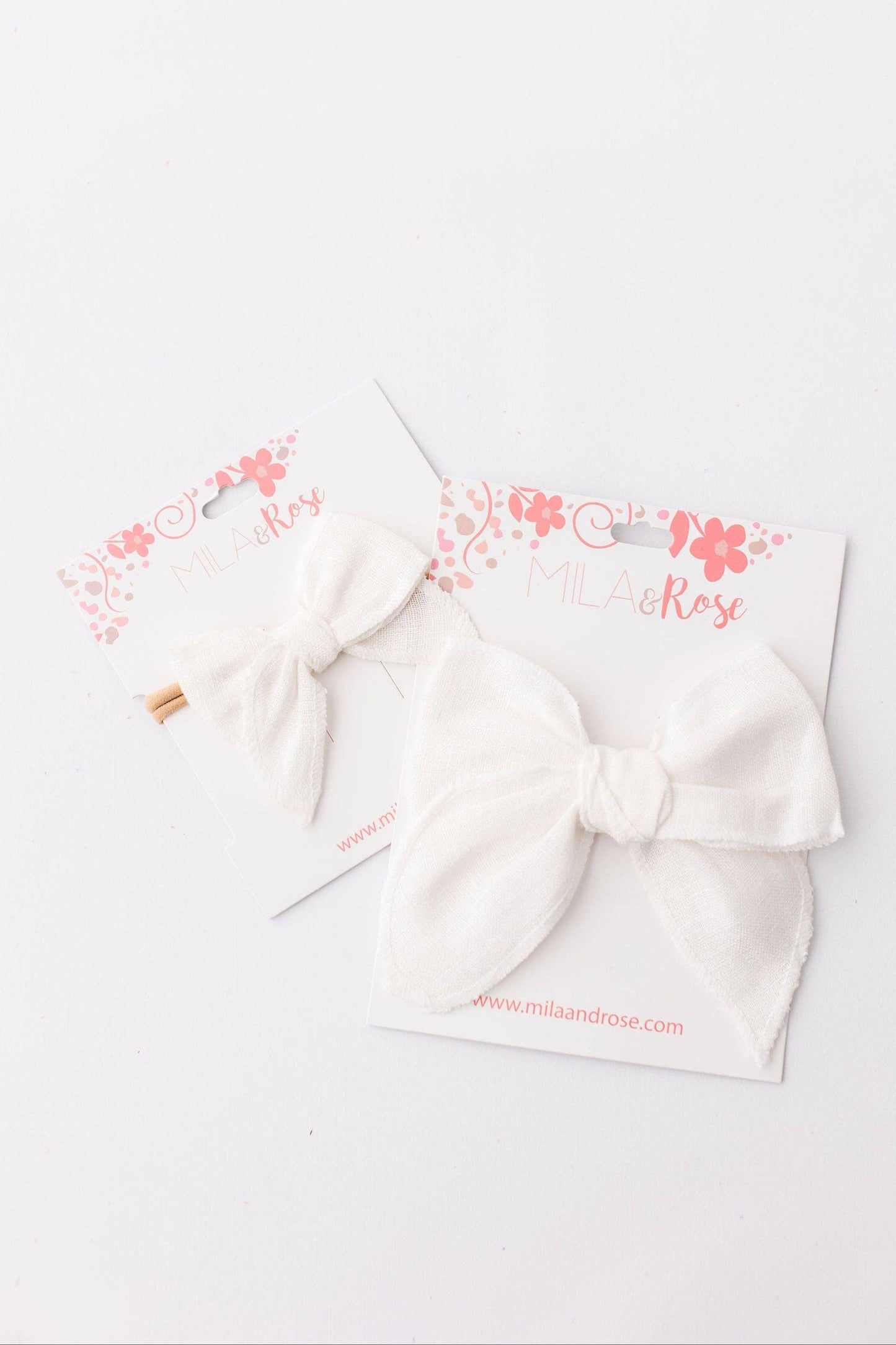Classic Hair Bow - White