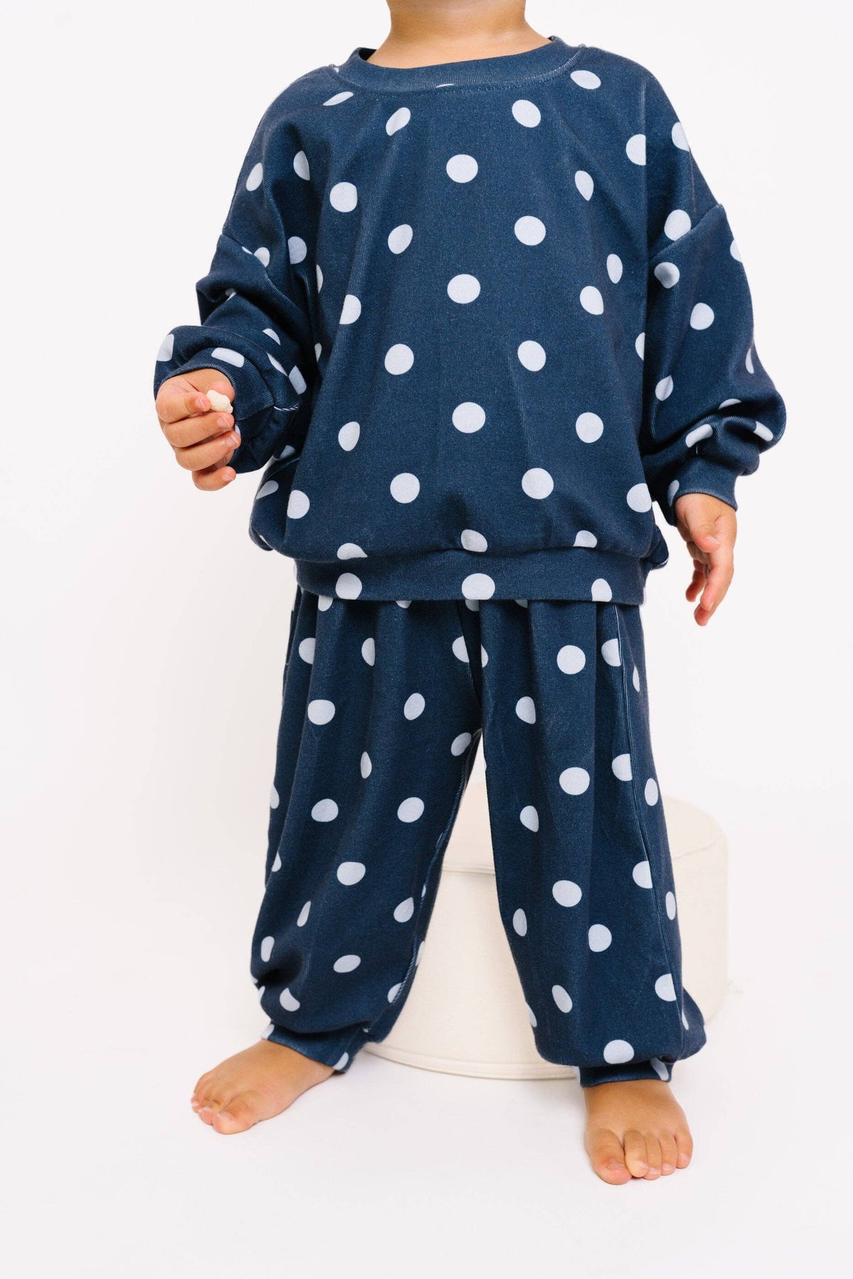 Navy Polkadot Sweatsuit