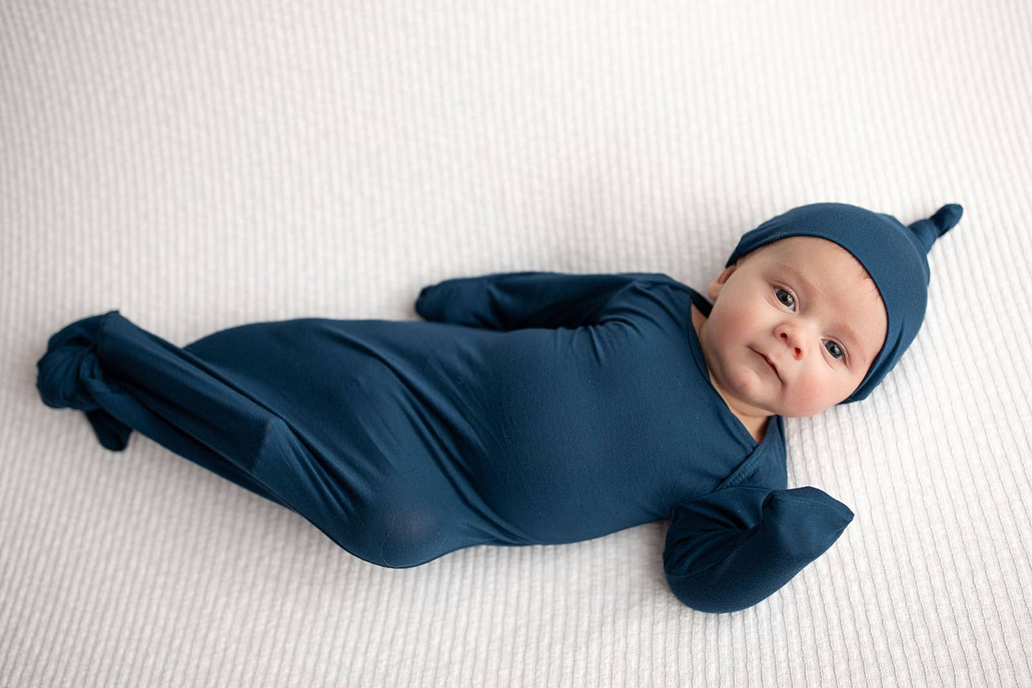 Navy Blue Knotted Gown