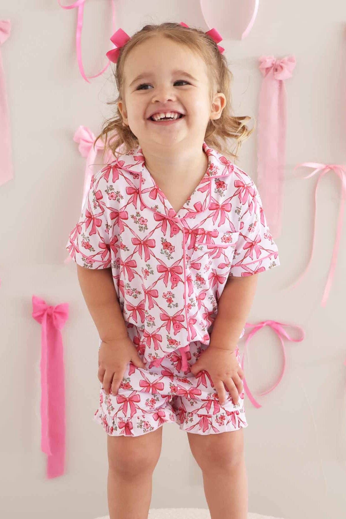 Two Piece Short Lounge Set | Bow Besties