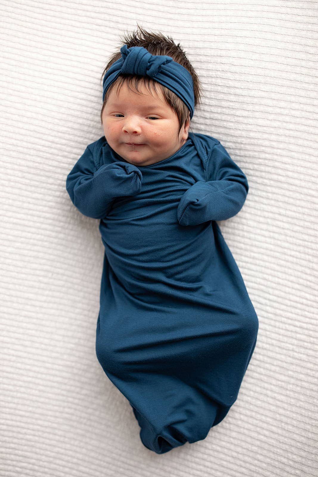 Navy Blue Knotted Gown