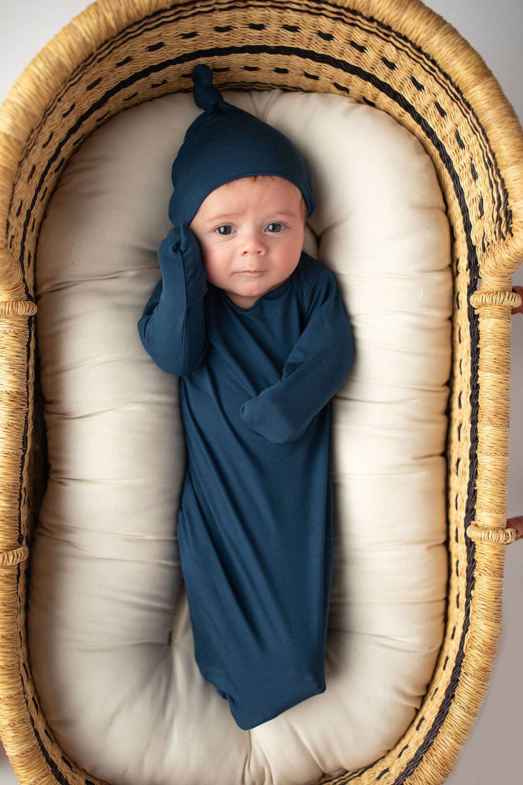 Navy Blue Knotted Gown