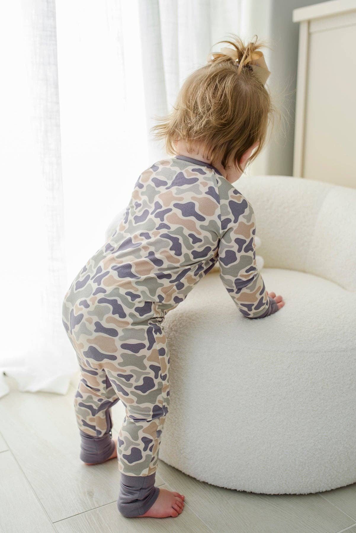 Convertible Zip Romper | Camo Cutie