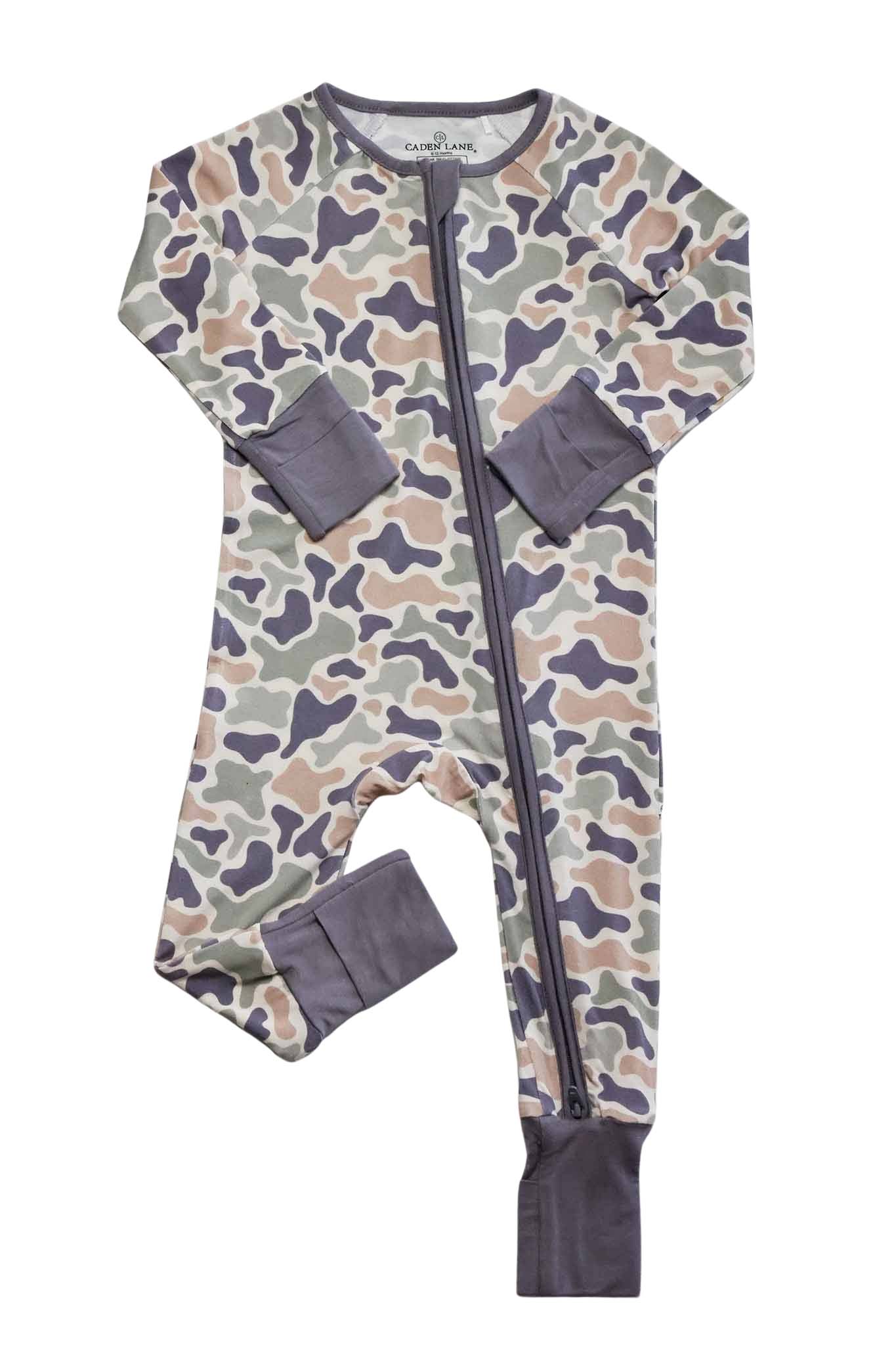 Convertible Zip Romper | Camo Cutie