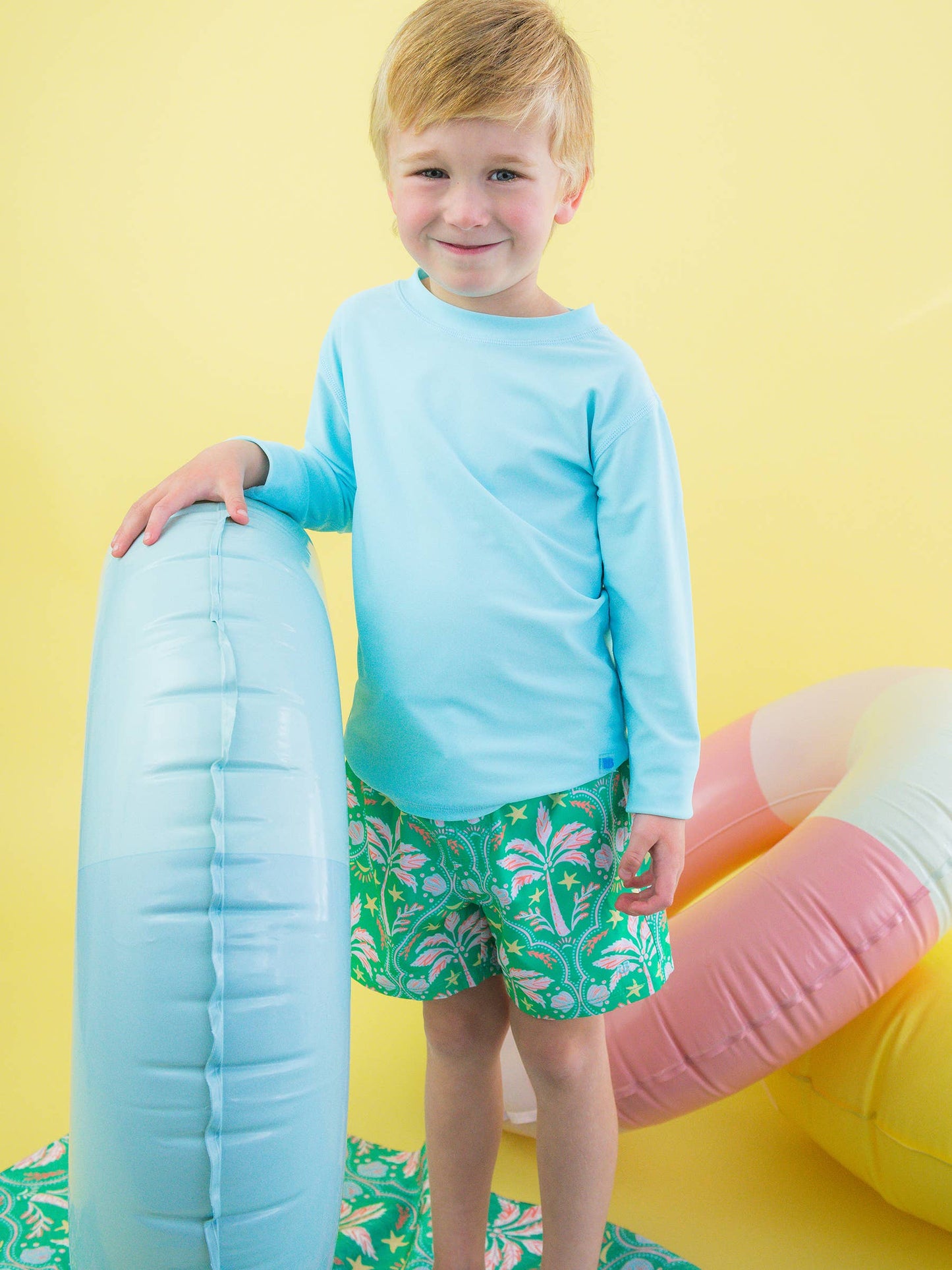 Boys Coconut Cabana Performance Hybrid Swim Trunks