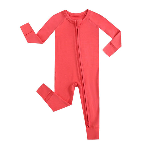 Berry Bamboo Zip Romper NICU Friendly 1 pc Baby Sleepwear