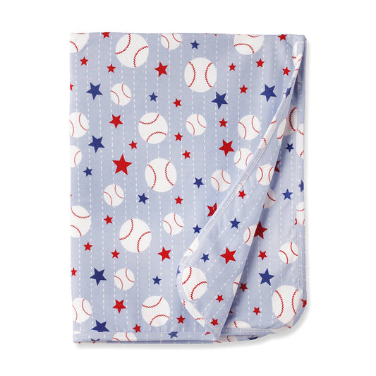 Grand Slam Baseball Bamboo Stroller Blanket for Baby