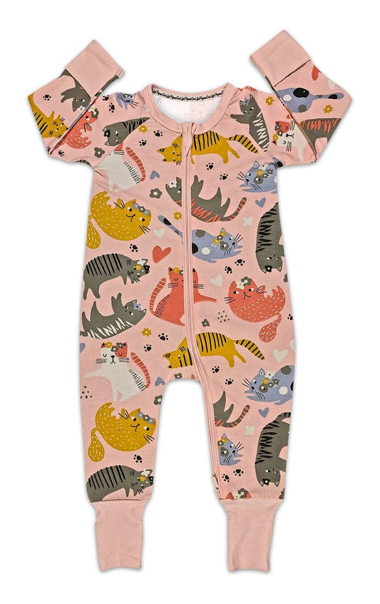Kitty Cats, Pink Baby Pajamas