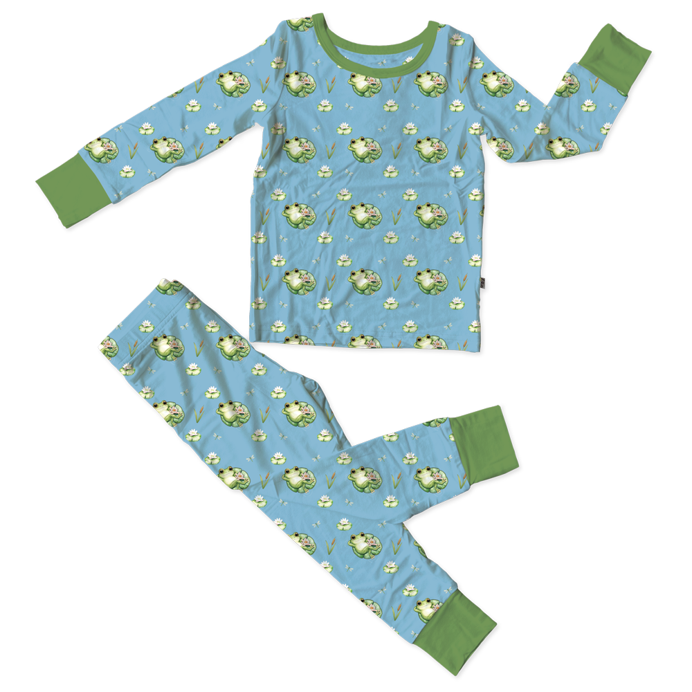 Amelia Frogs Bamboo 2-Piece Long Sleeve Set