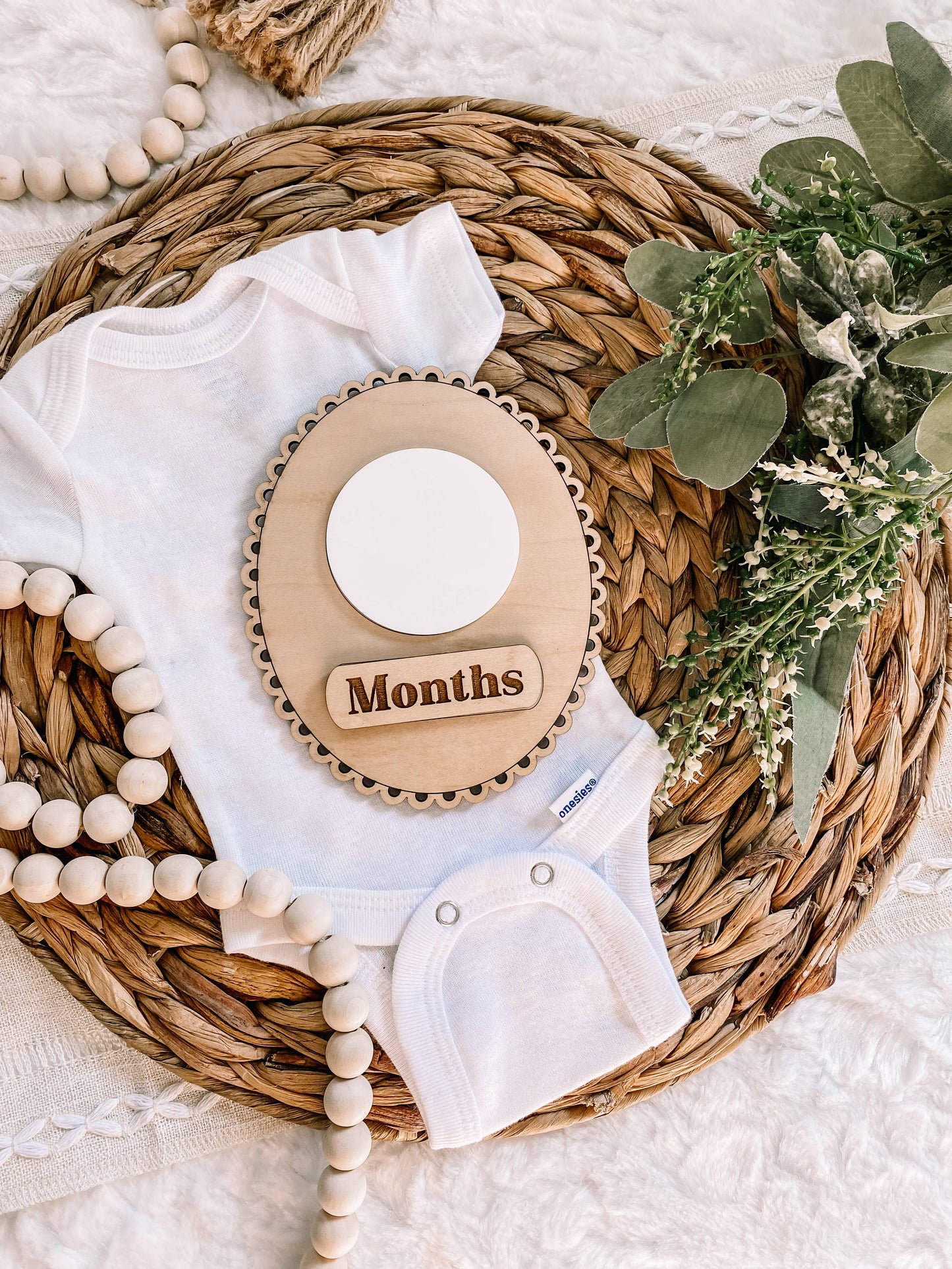 Scalloped Edge Monthly Milestone Dry Erase Sign