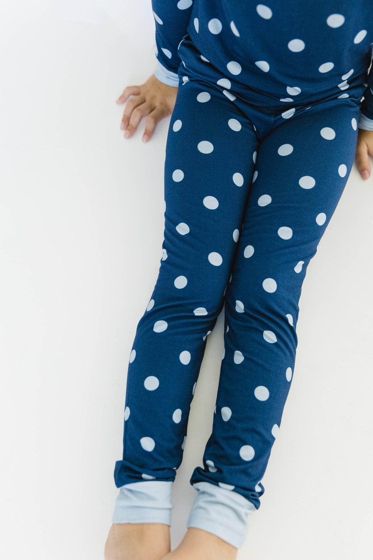 Navy Polkadot Bamboo Set