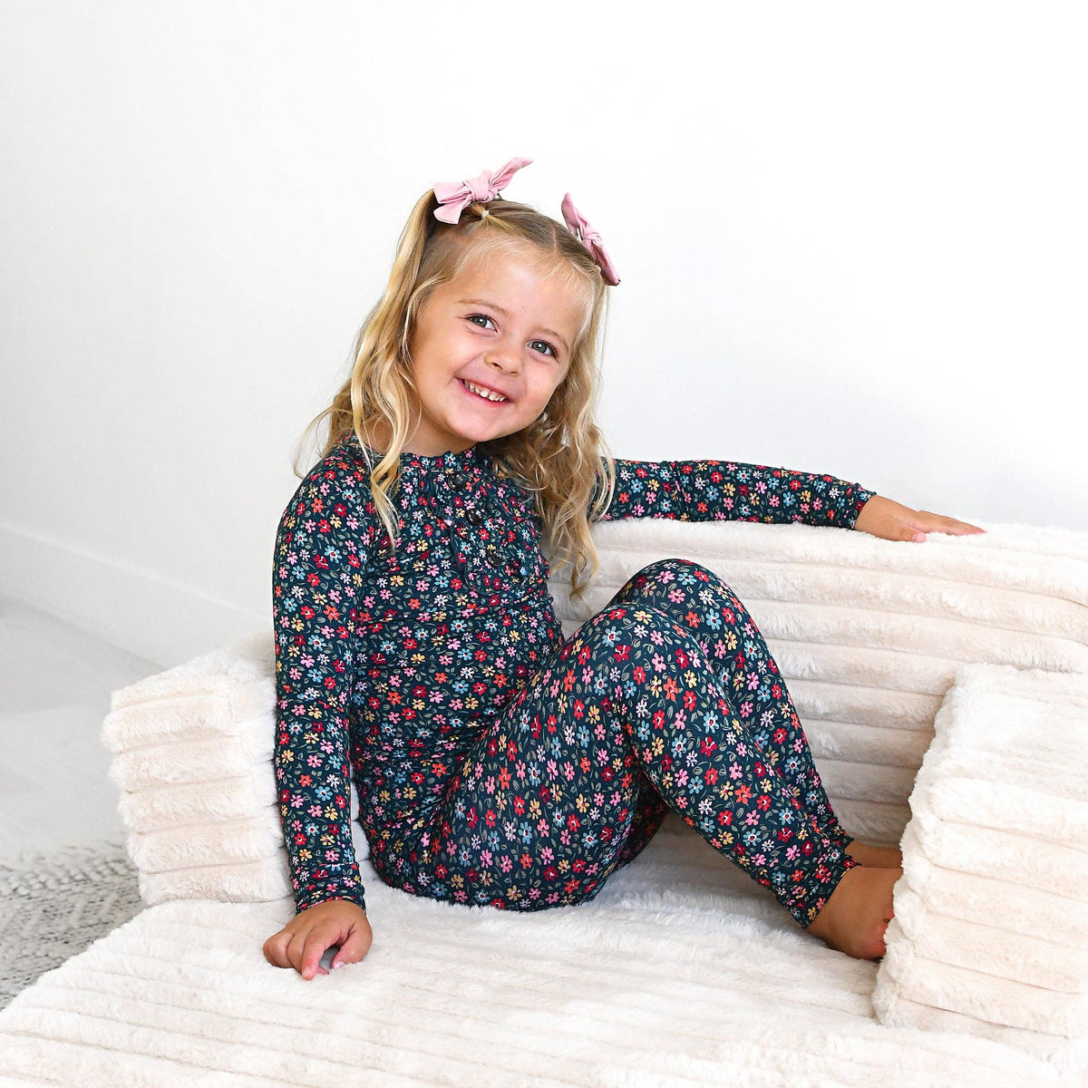 Isabelle RUFFLE TWO PIECE Bamboo Floral Girl Clothing Outfit