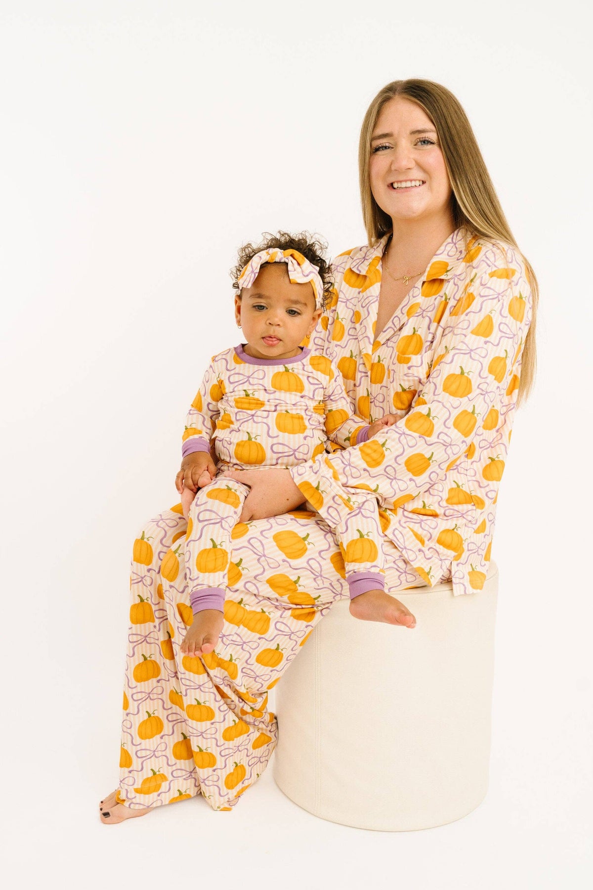 Pumpkin & Bows Bamboo Set