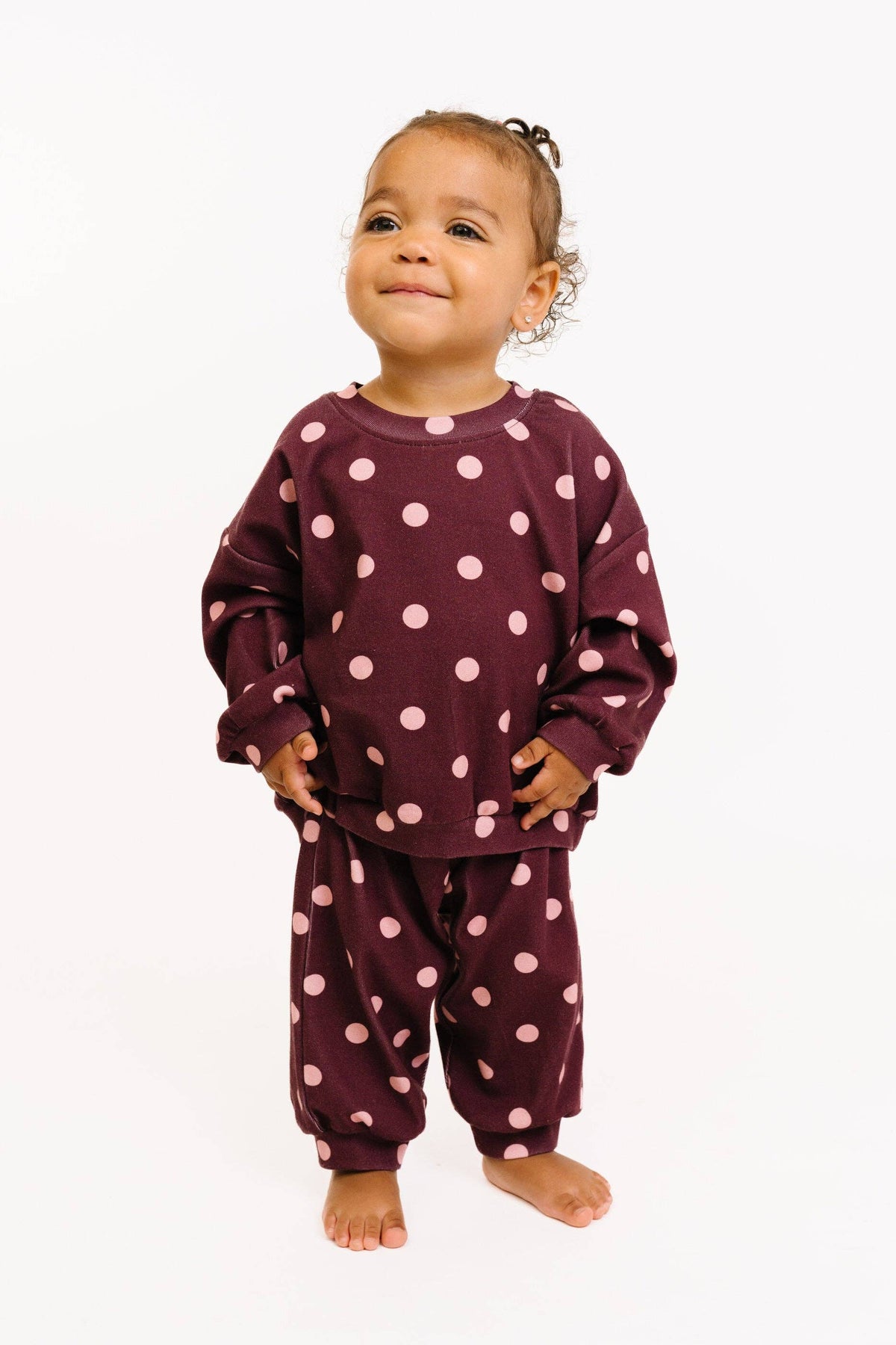 Mulberry Polkadot Sweatsuit