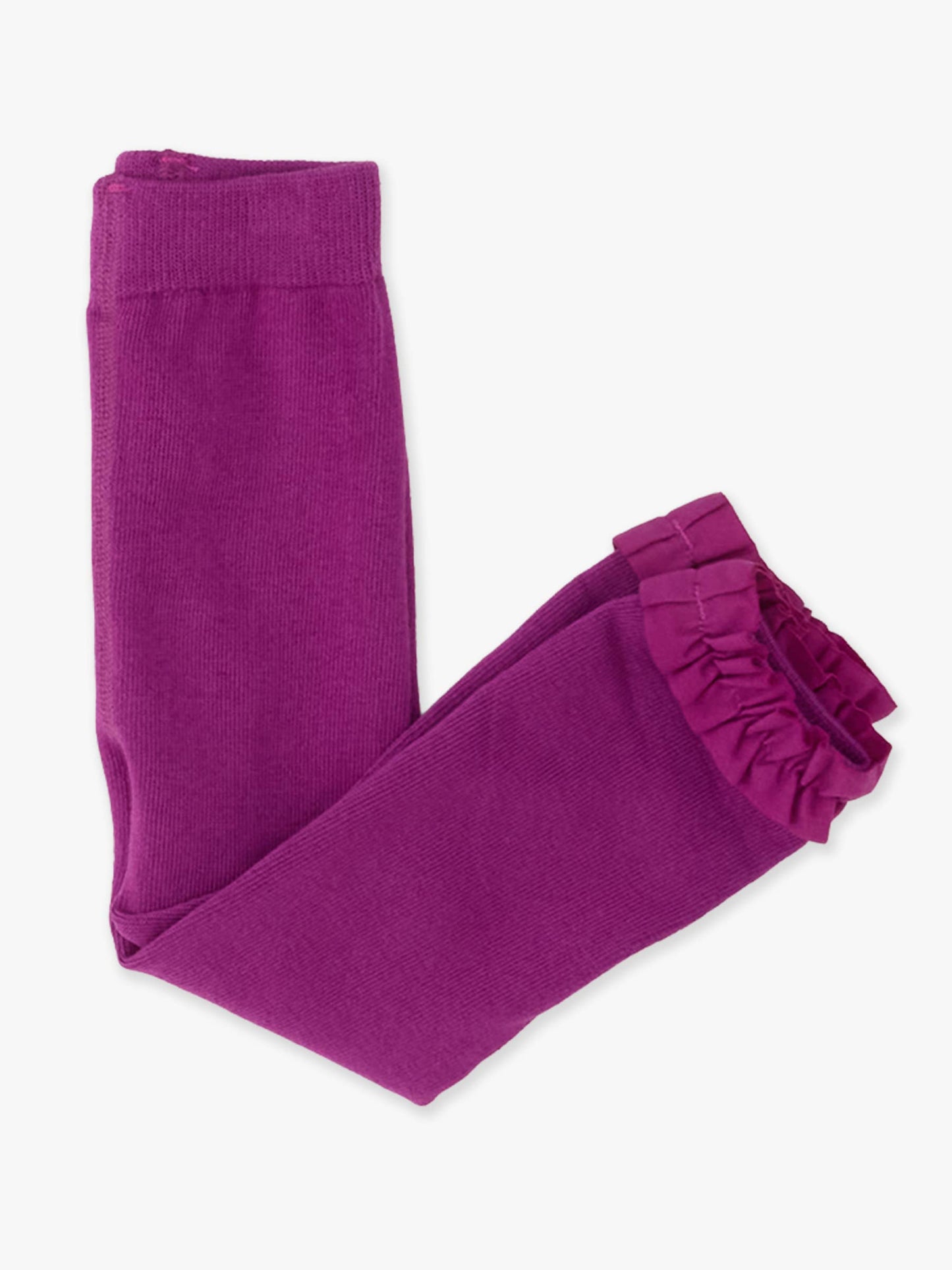 Girls Plum Tart Footless Ruffle Tights