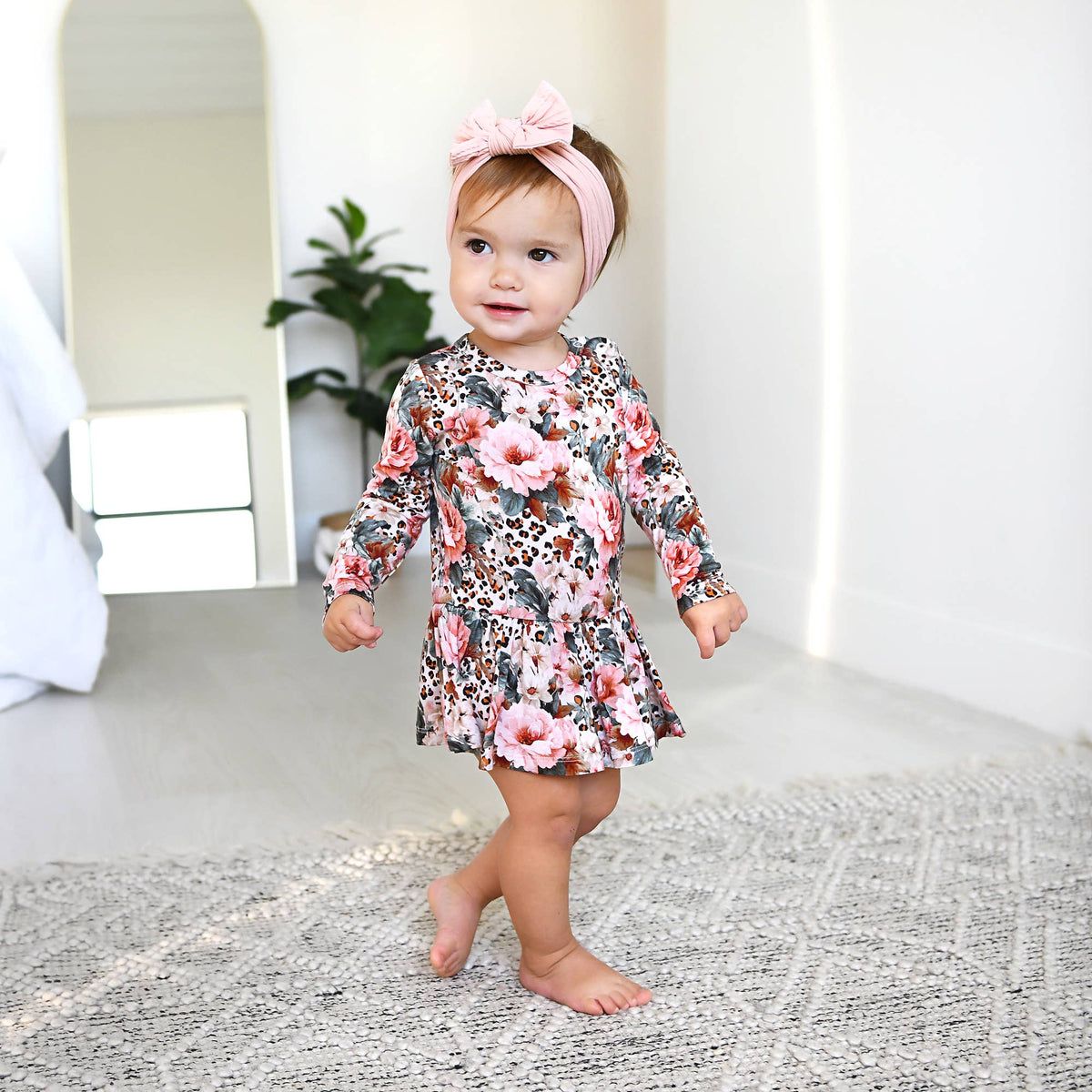 Laura TUTU Bamboo Floral Baby Clothing Dress Outfit
