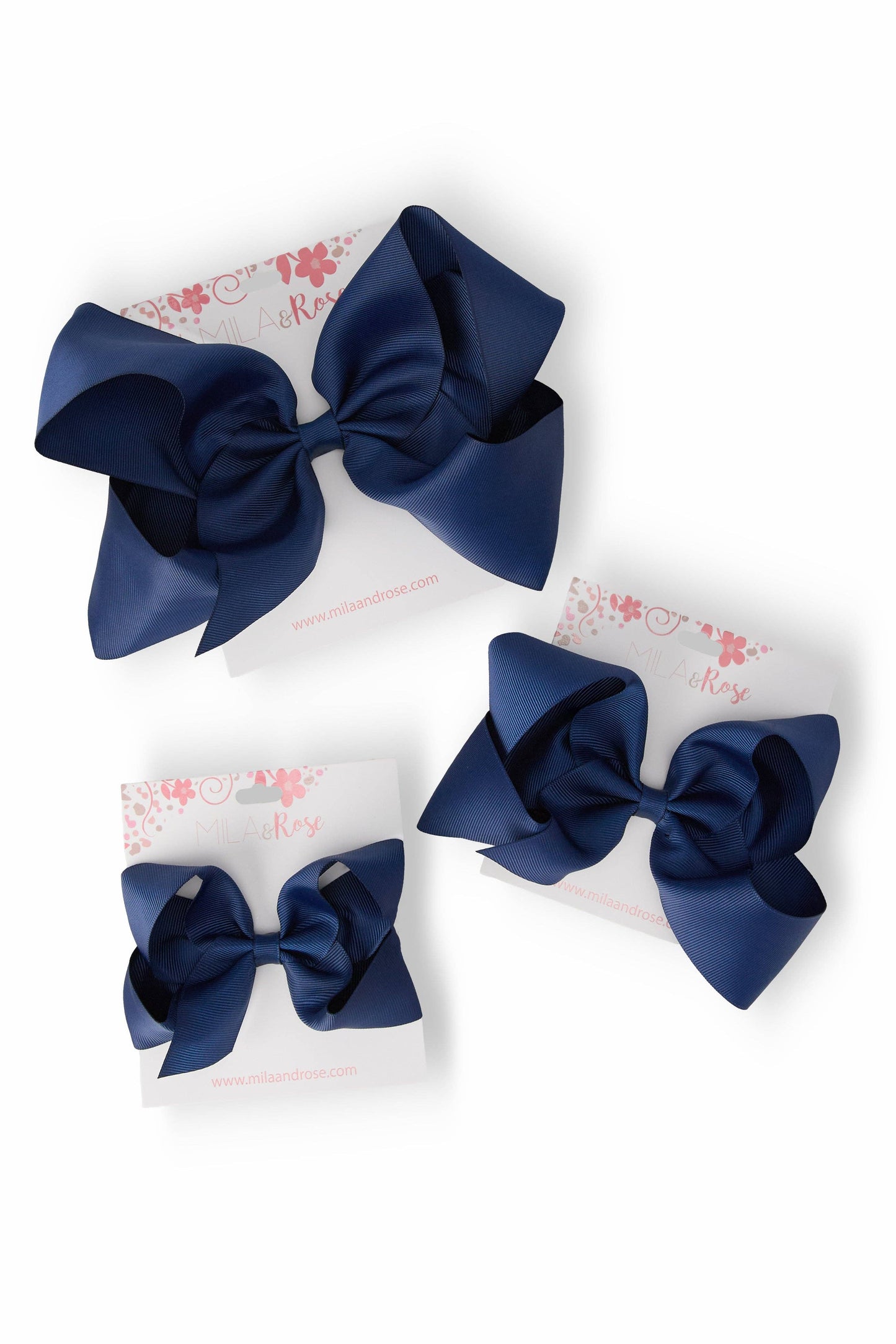Navy Grosgrain Hair Bow