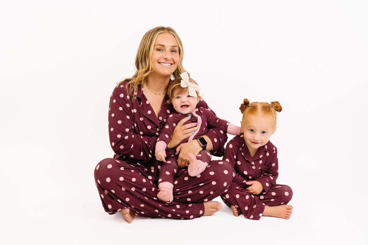 Mulberry Polkadot Bamboo Sleeper
