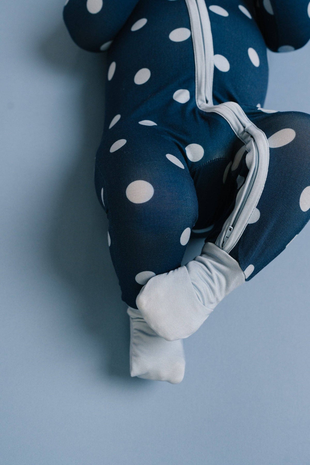 Navy Polkadot Bamboo Sleeper