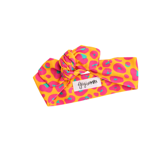 Kelly Leopard TOPKNOT HEADBAND Baby Newborn Hair Accessories