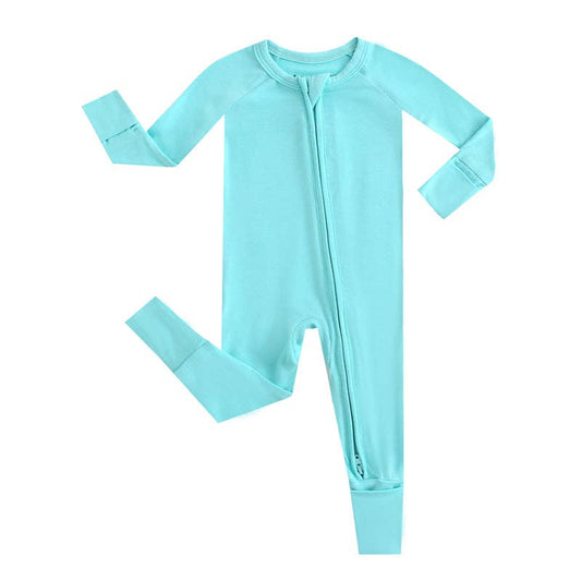Turquoise Zippered Romper NICU Newborn Outfit