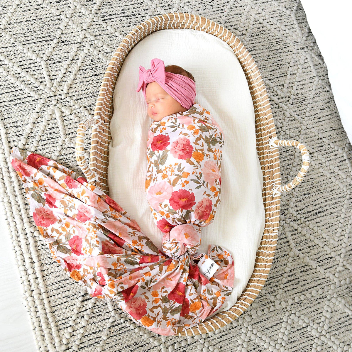 Felicity SWADDLE Floral Bamboo Baby Blanket Coming Home Gift