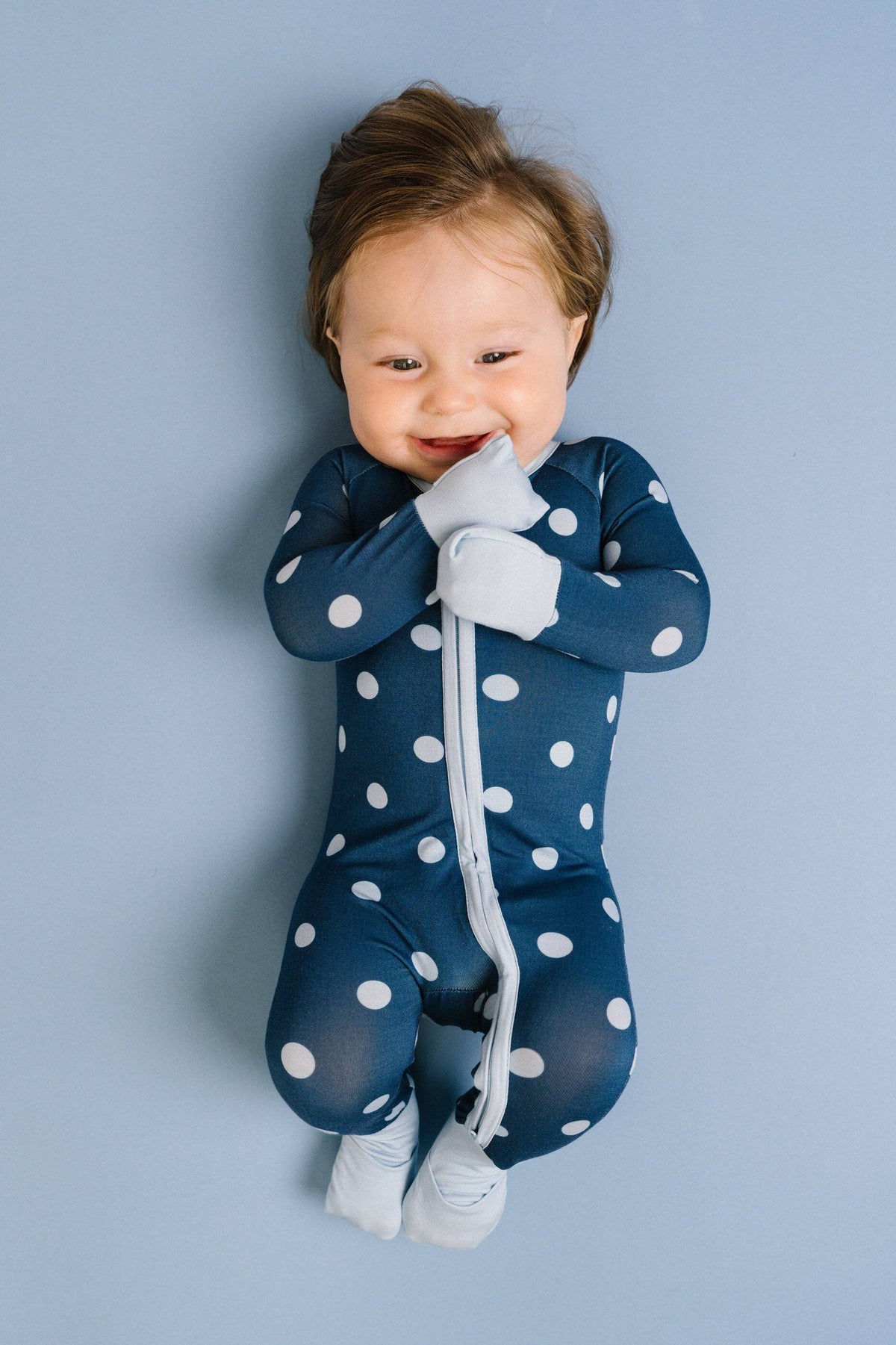 Navy Polkadot Bamboo Sleeper