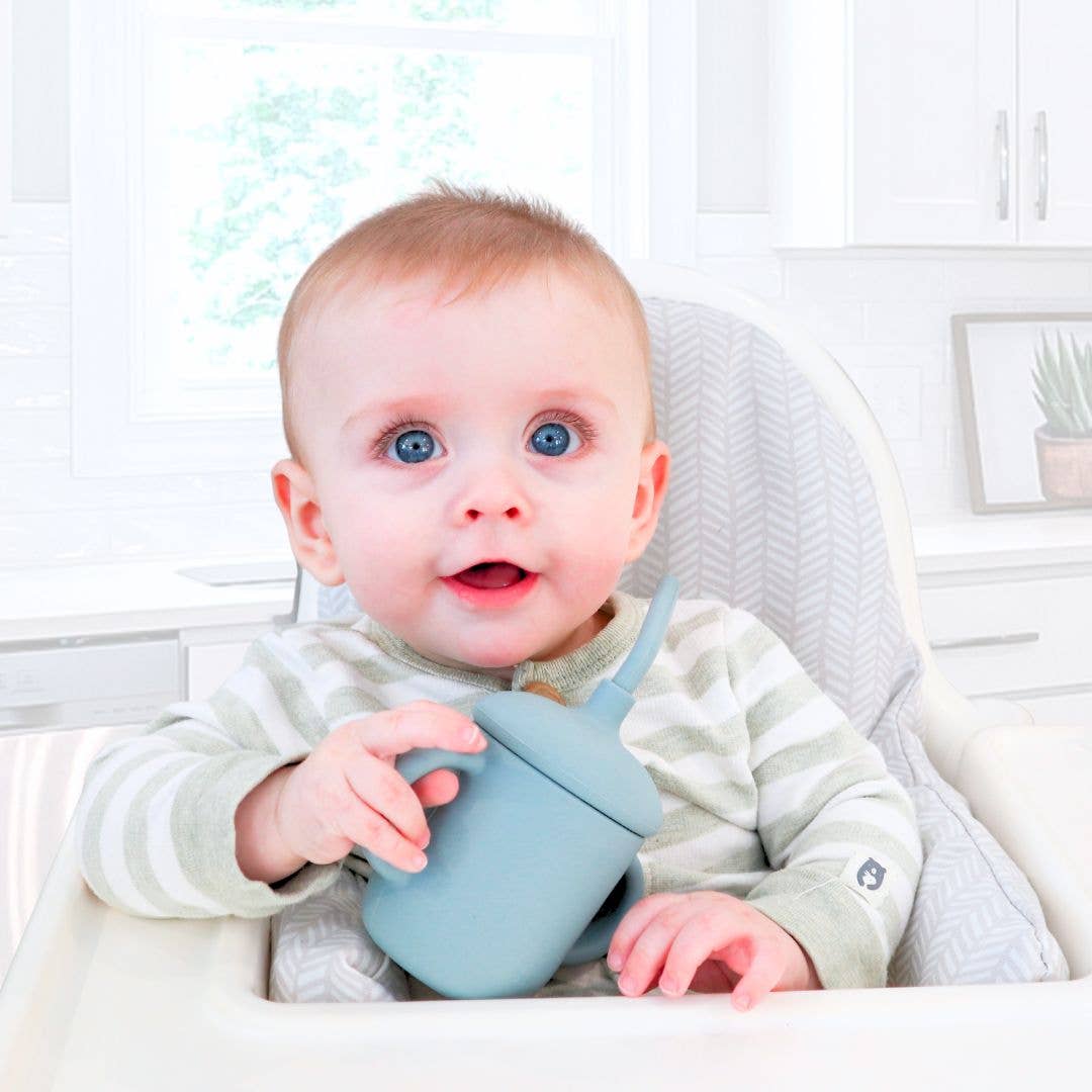 Sippy Cup with Straw, Spill-Proof & Anti-Stain - Almond