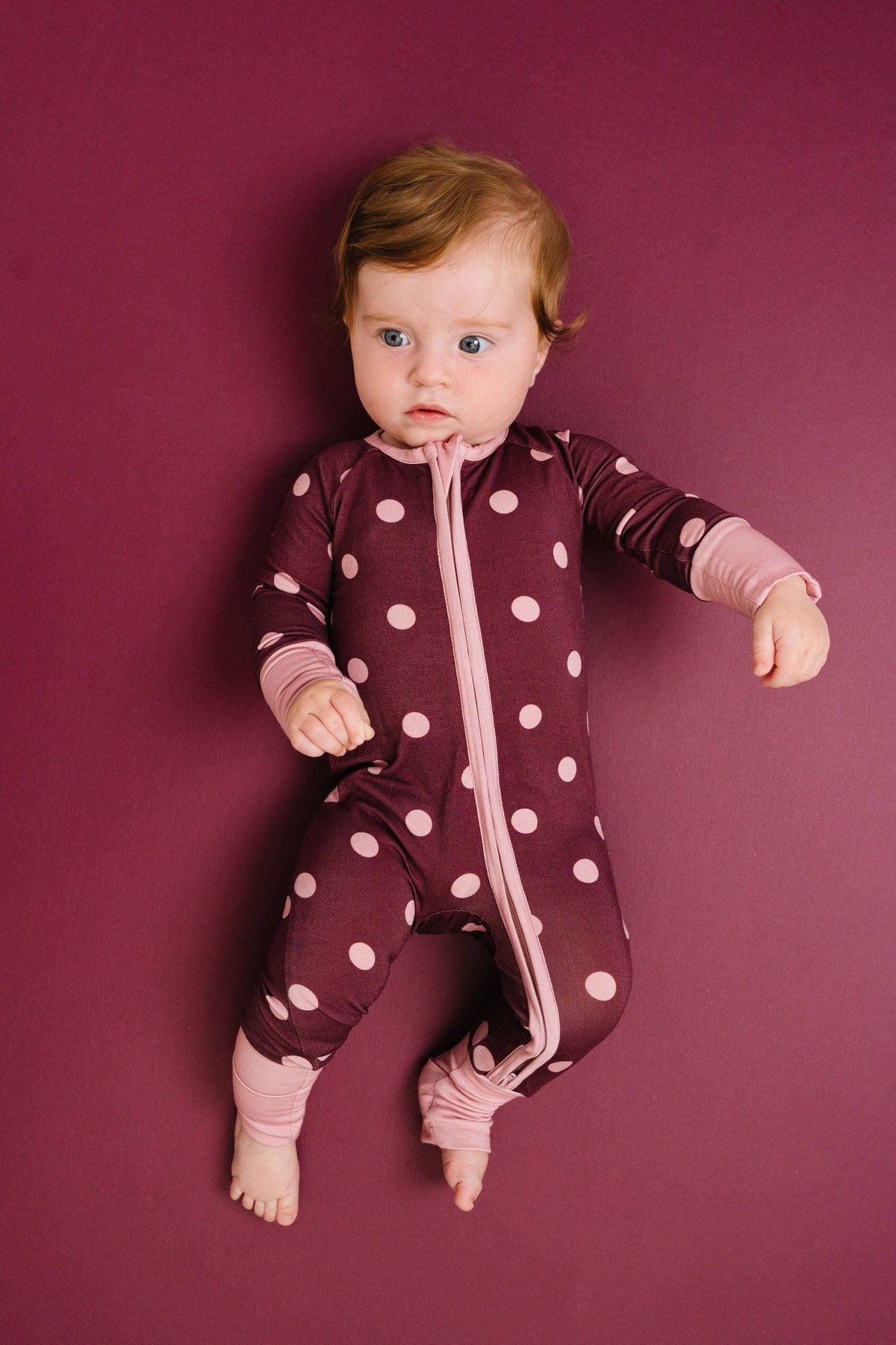 Mulberry Polkadot Bamboo Sleeper