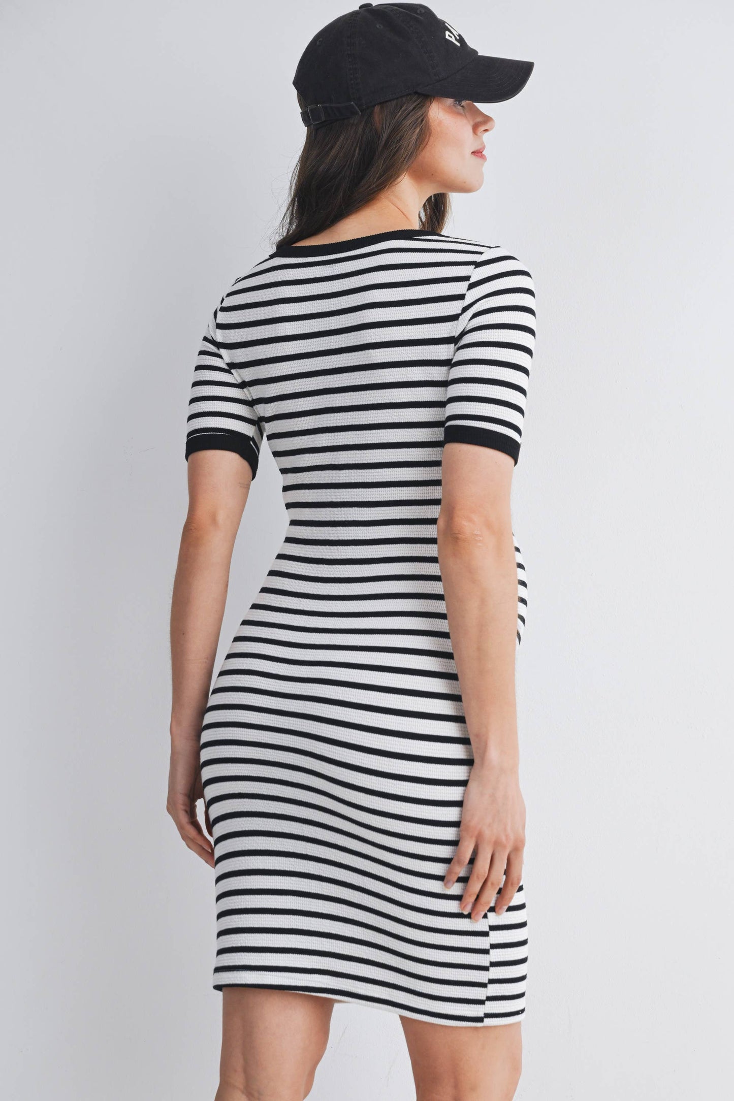 Striped Bodycon T-Shirt Maternity Dress