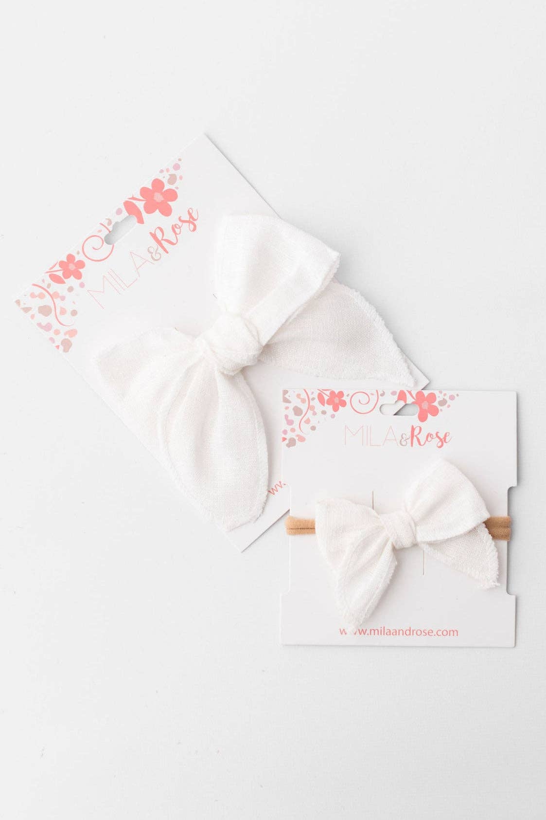 Classic Hair Bow - White