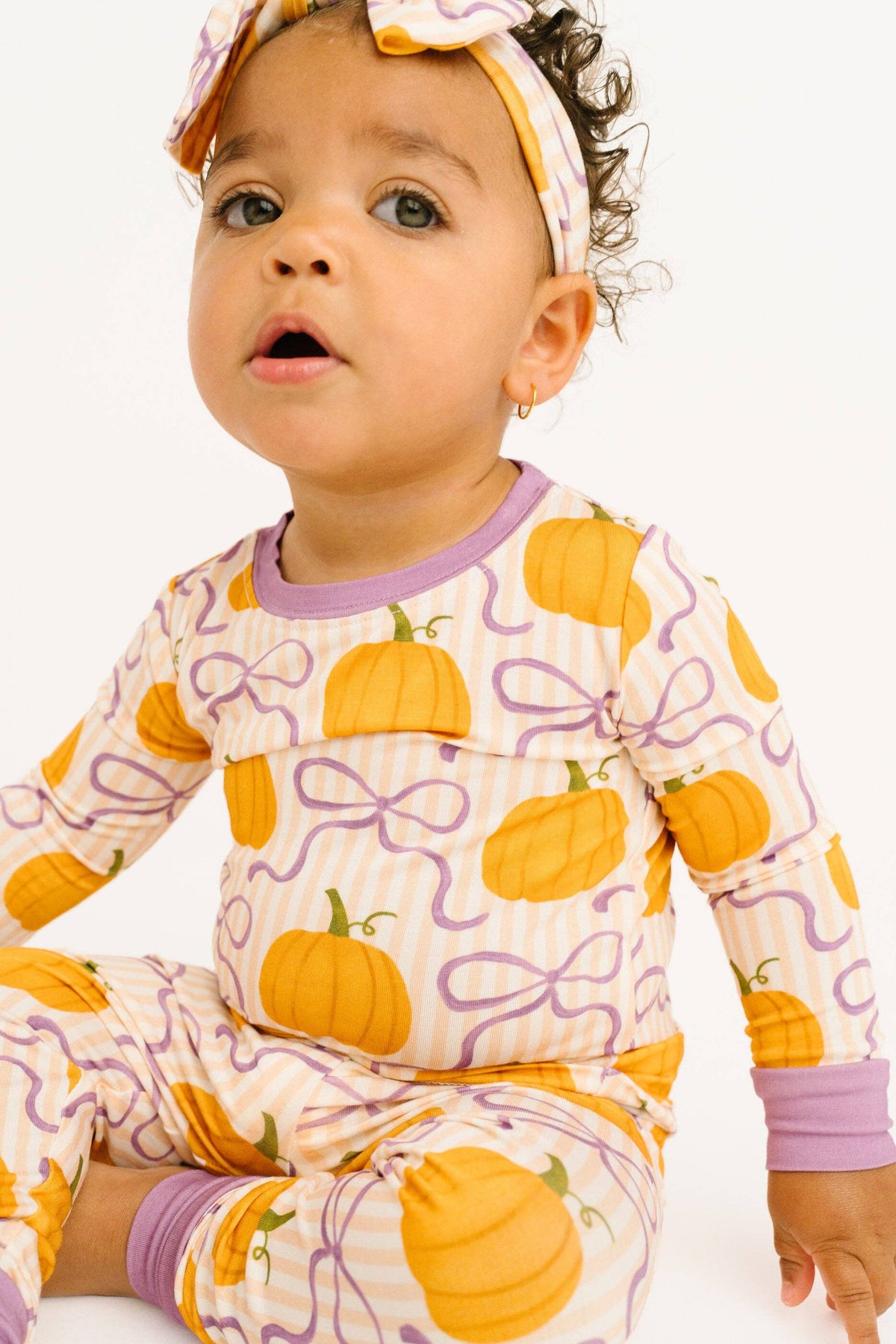 Pumpkin & Bows Bamboo Set