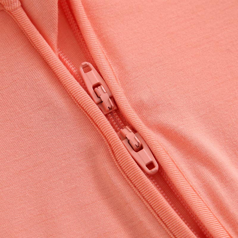 Joyful Coral Eco Friendly Baby Romper Cozy NICU Soft Footie 