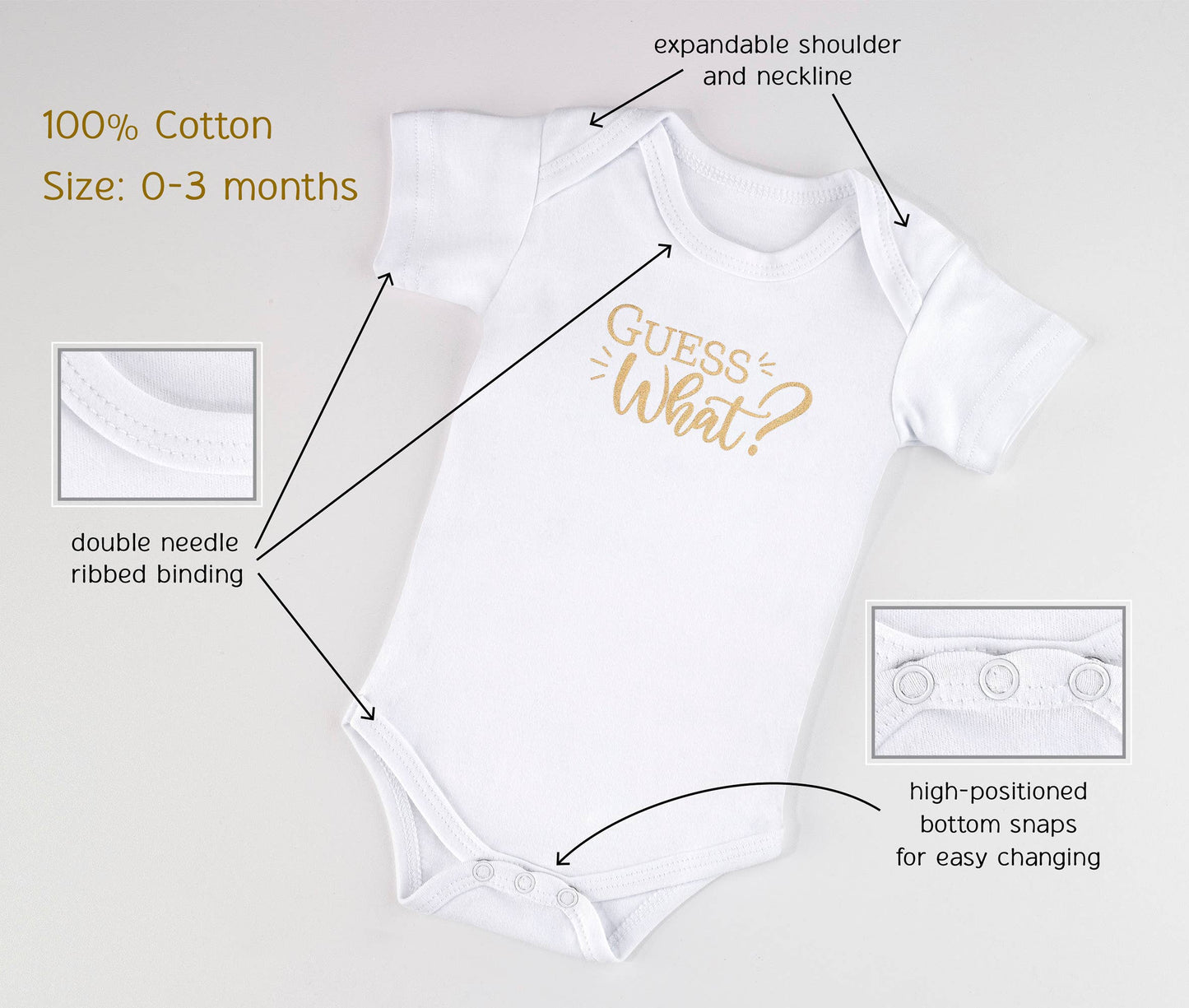 Lillian Rose, Guess What? Pregnancy Baby Announcement Onesie