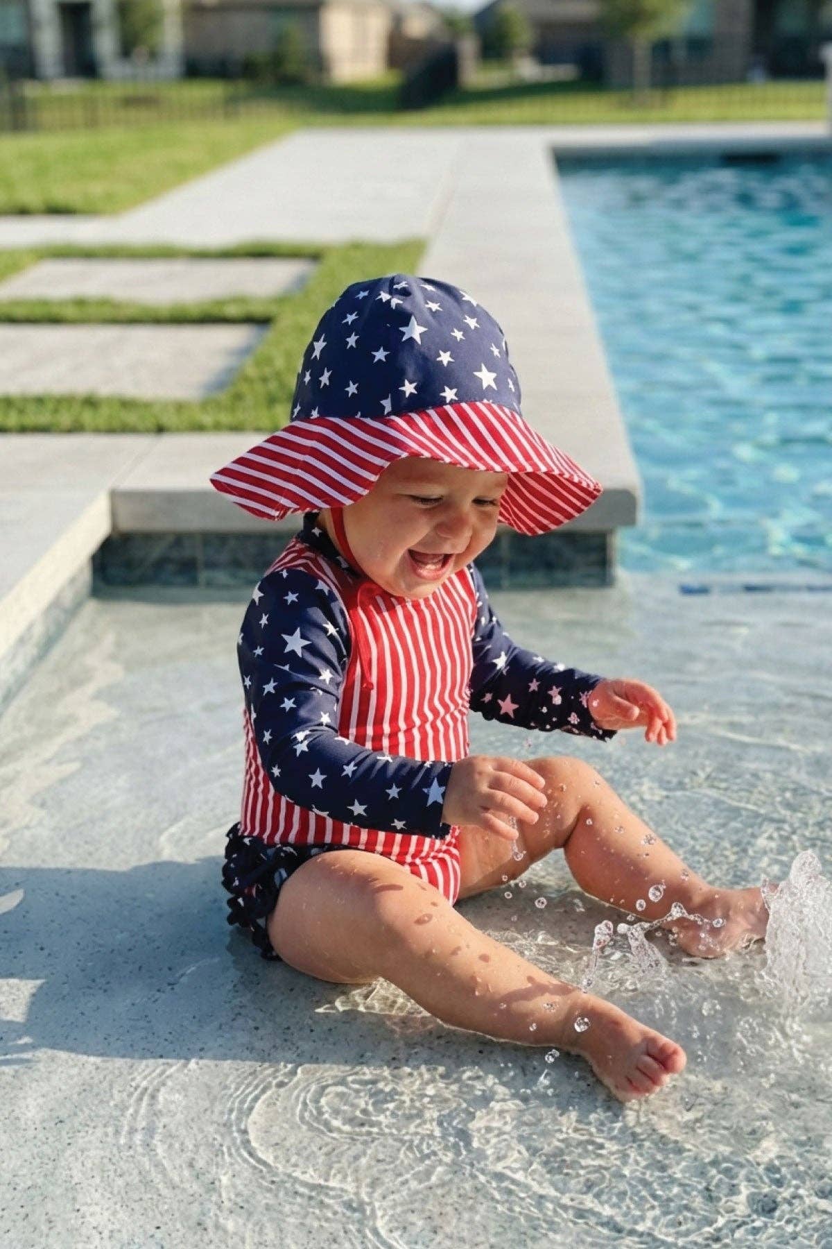 Printed Sun Hat | Stars & Stripes Party