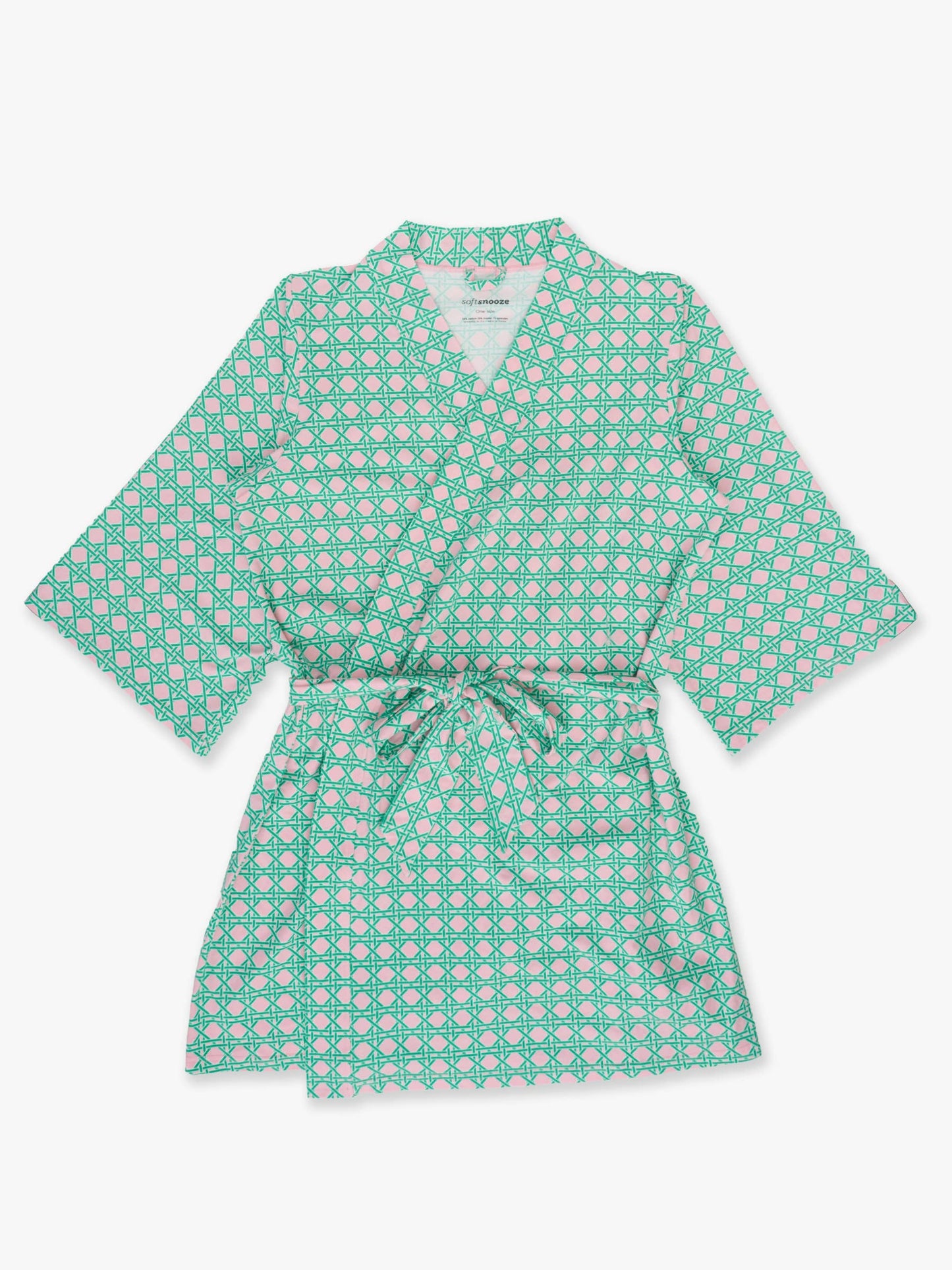 SoftSnooze™ Women's Cotton Modal Pink Coastal Cane Mommy & Me Maternity Robe
