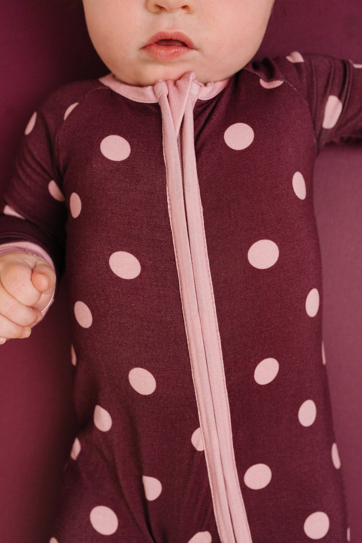 Mulberry Polkadot Bamboo Sleeper