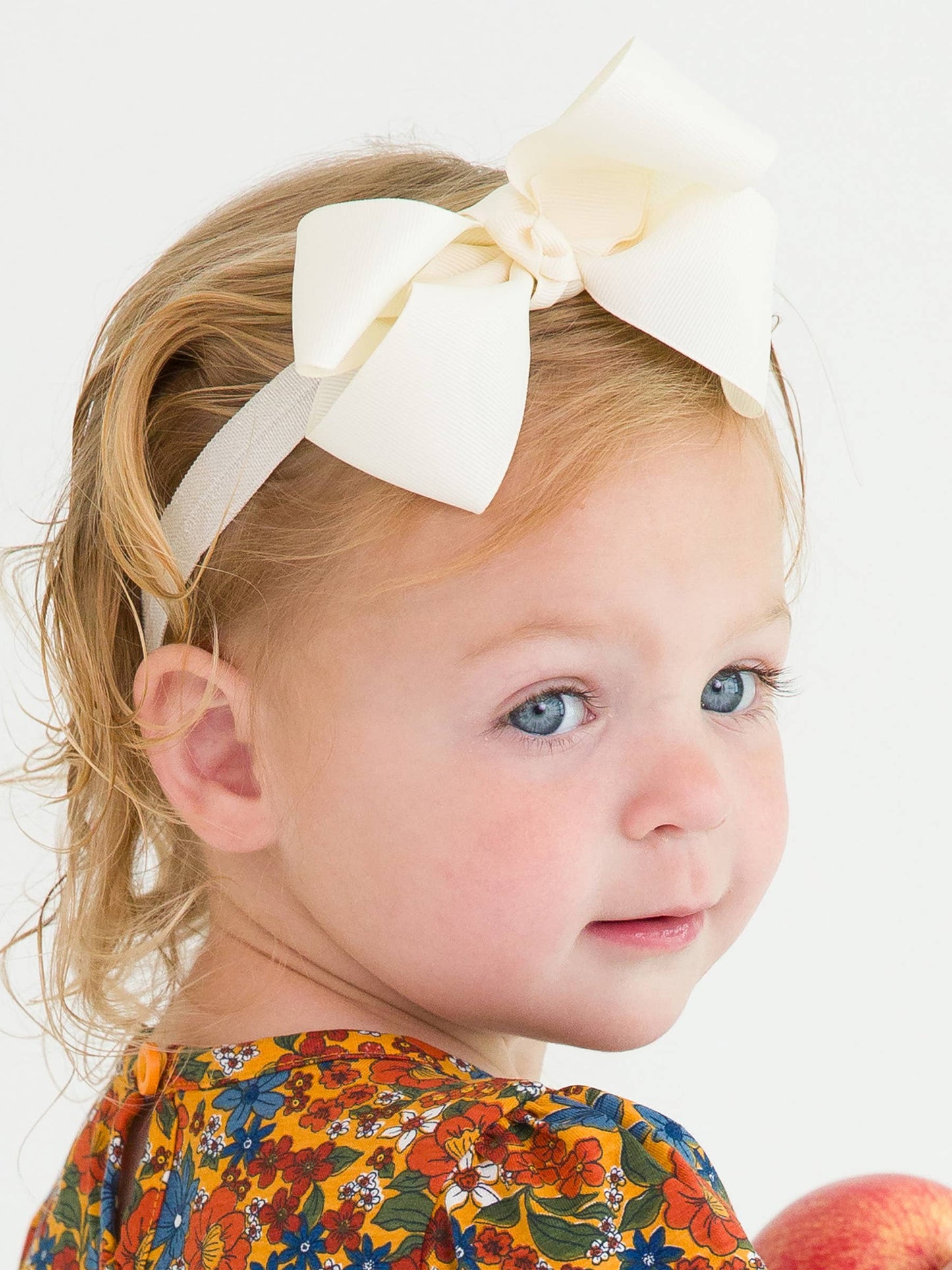 Girls Ivory Bow Headband