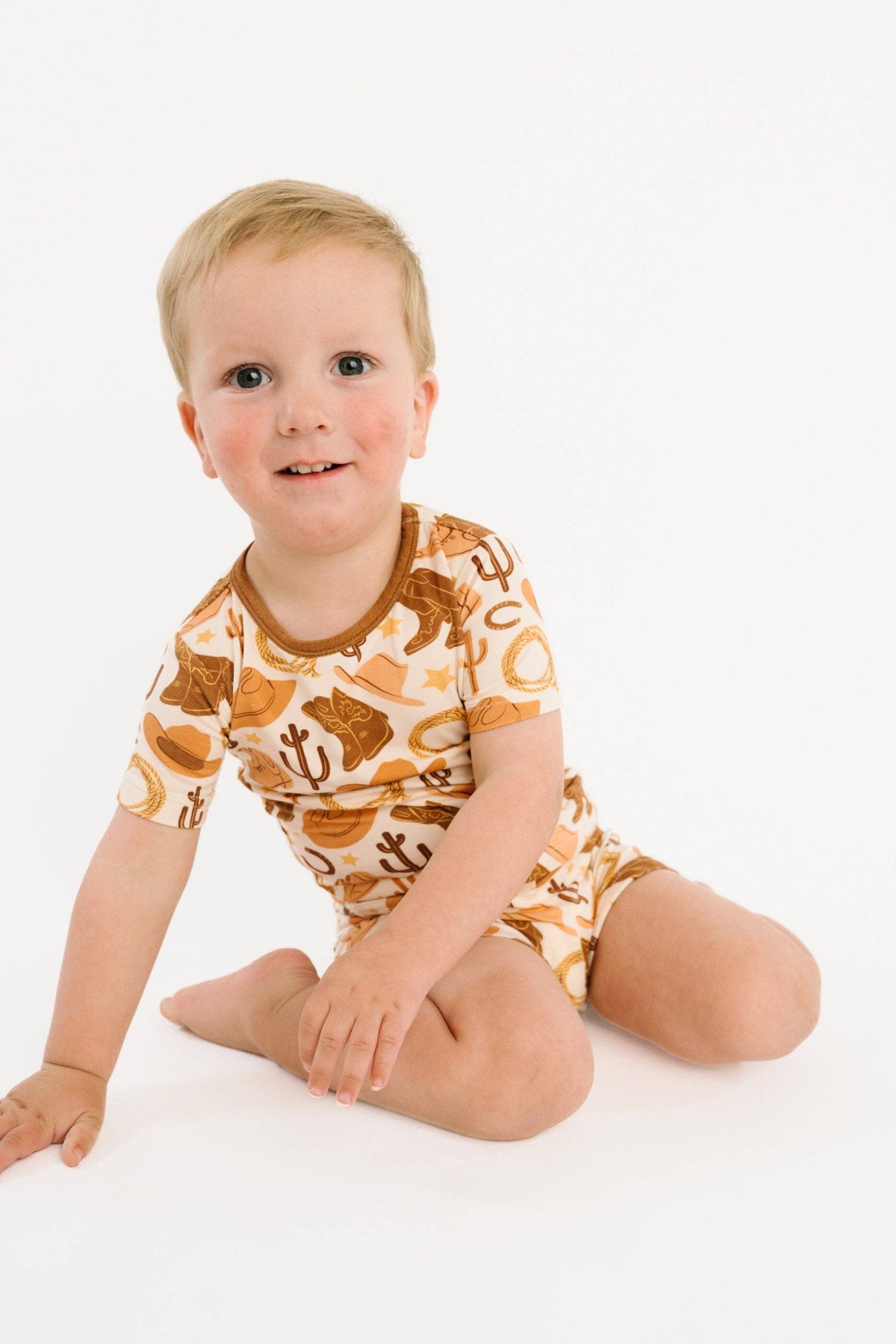 Cowboy Bamboo Shorts Set