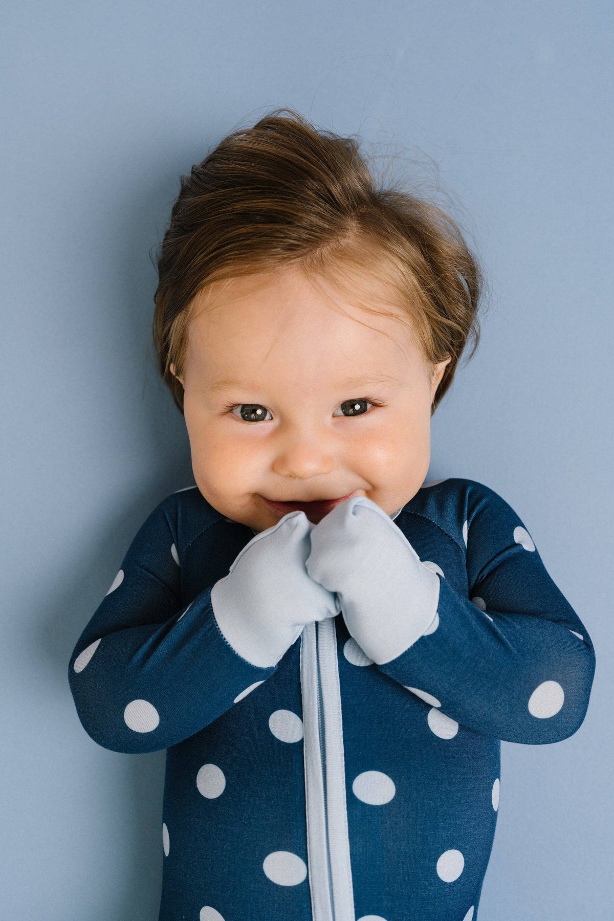 Navy Polkadot Bamboo Sleeper
