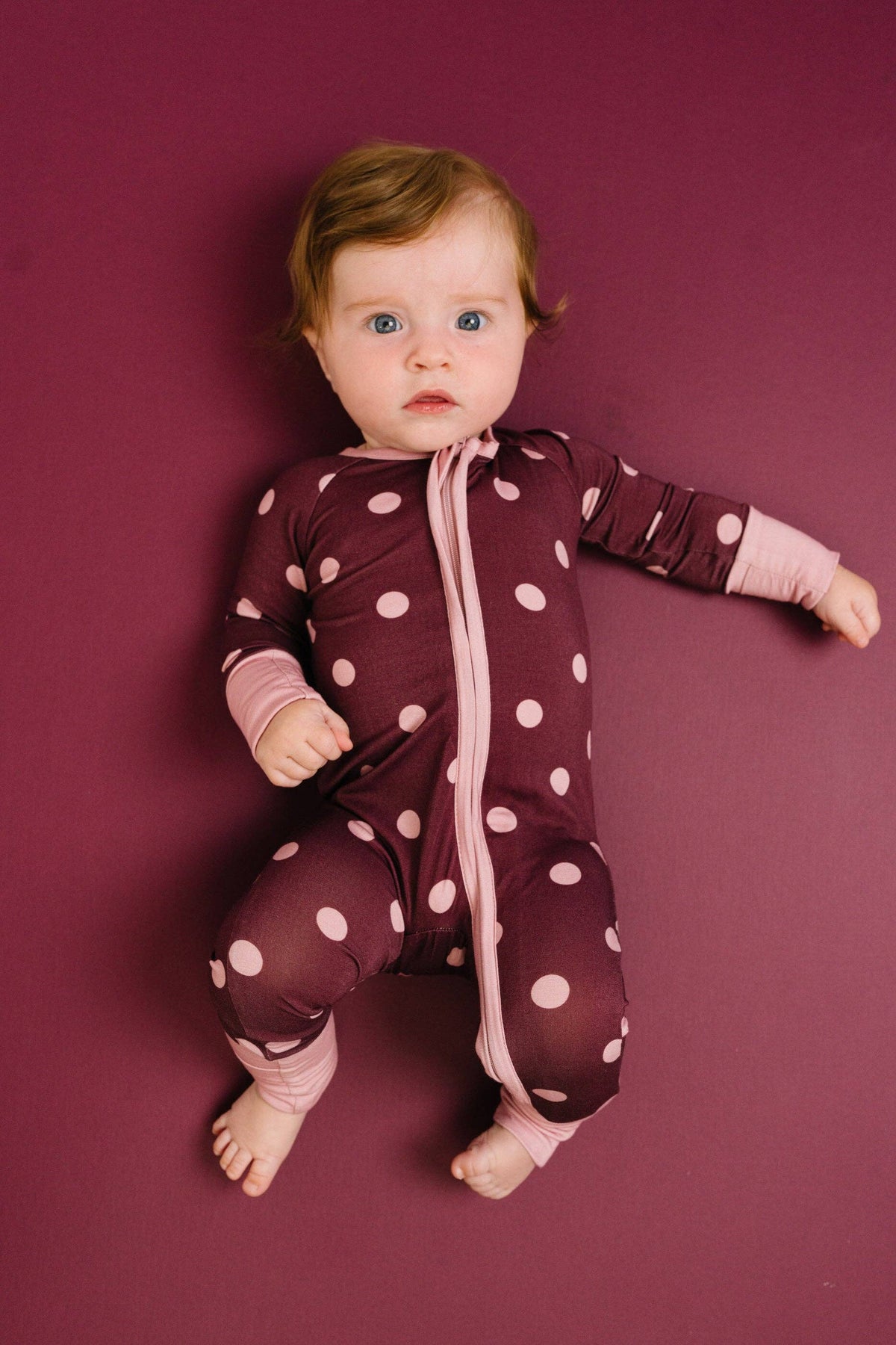 Mulberry Polkadot Bamboo Sleeper